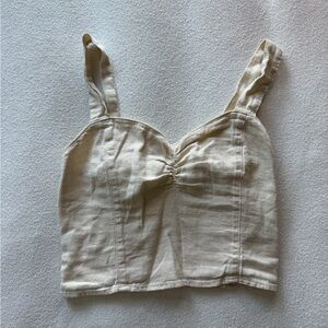 Abercrombie cropped linen top Size XS